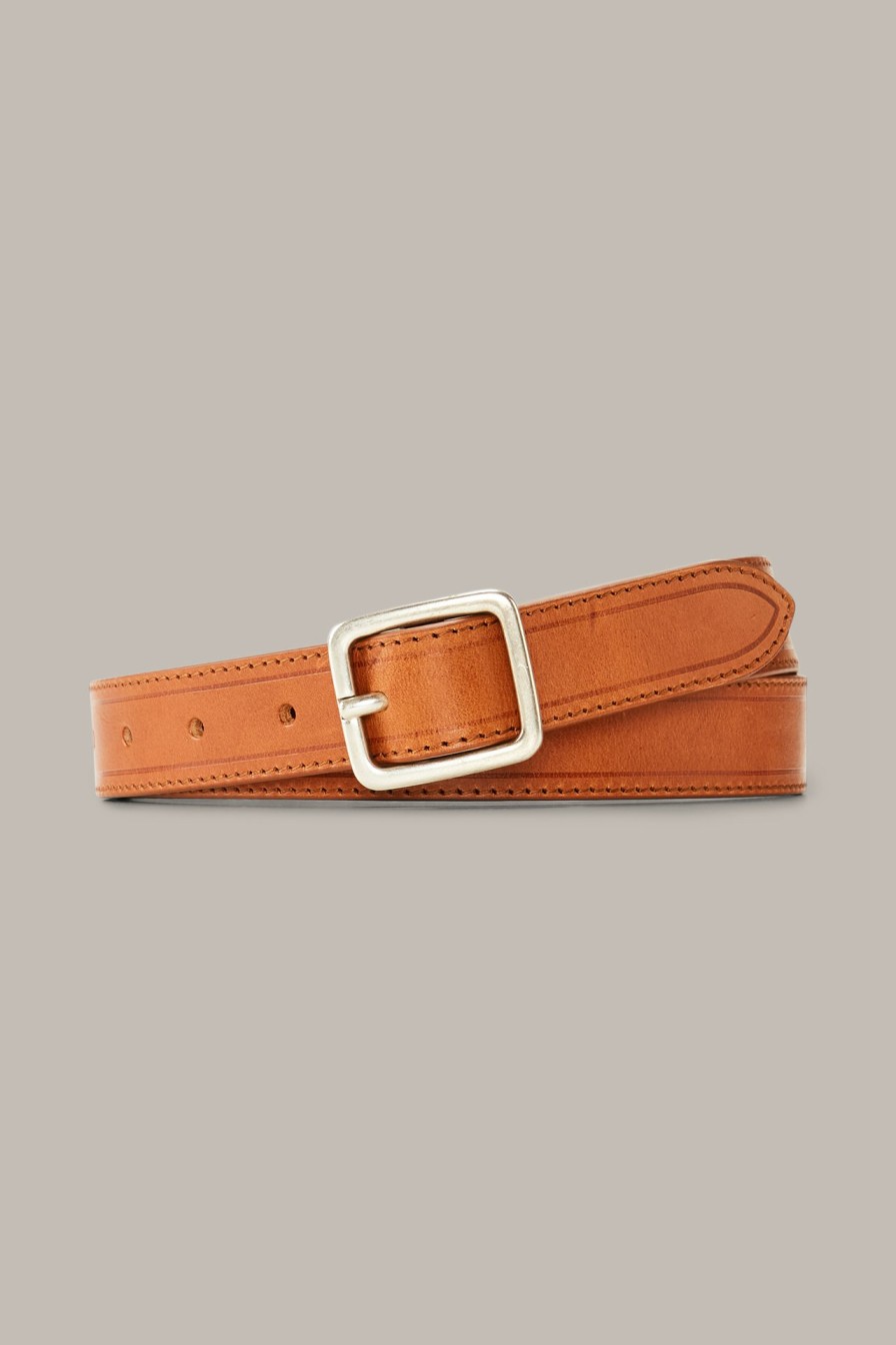 Best Windsor Nappa Leather Belt In Cognac