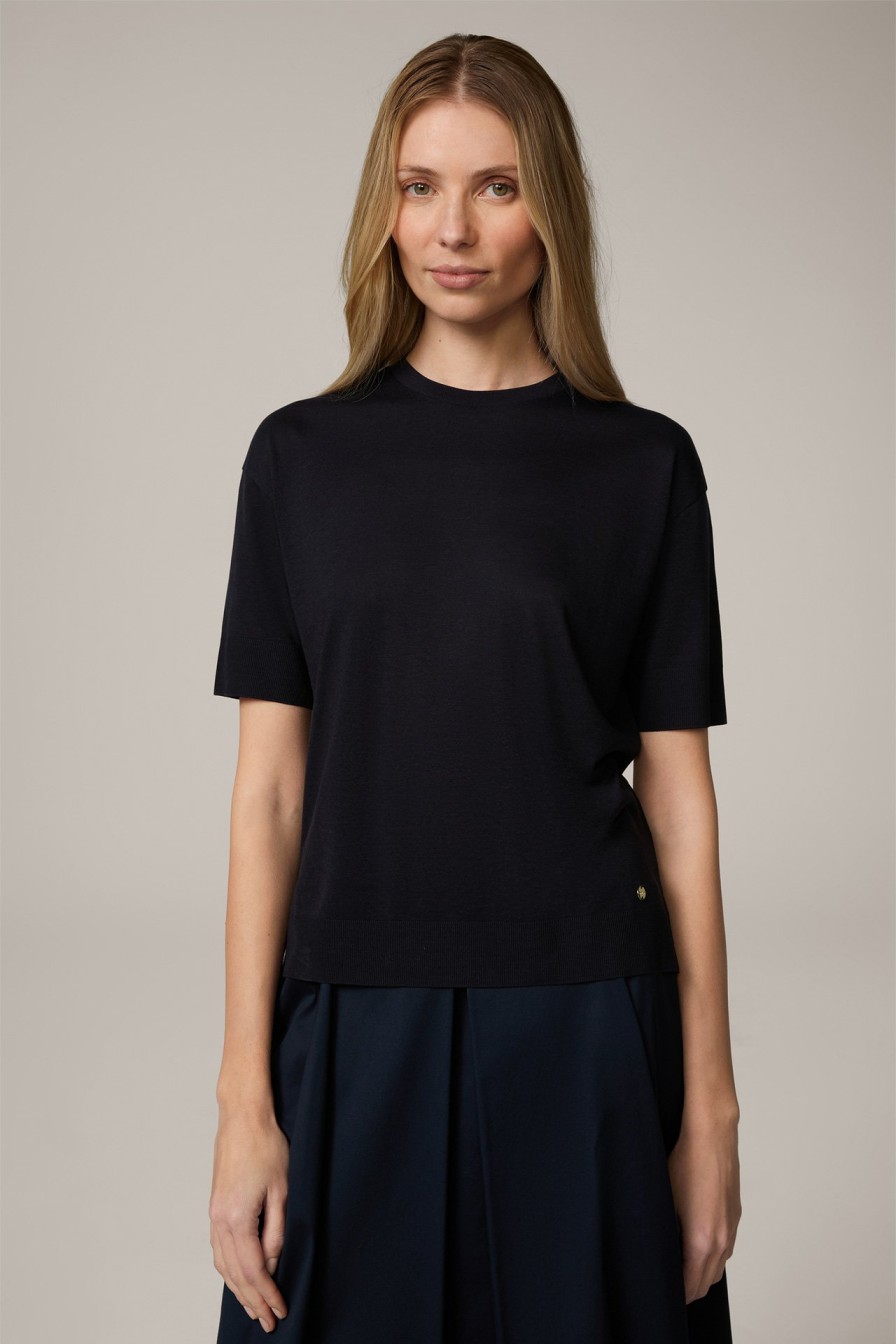 Hot Windsor Tencel Cotton T-Shirt In Navy