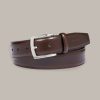 New Windsor Leather Belt In Dark Brown