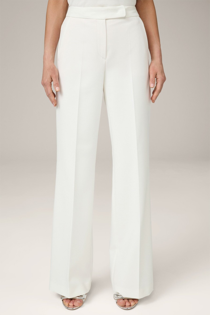 New Windsor Crepe Marlene Trousers In Ecru