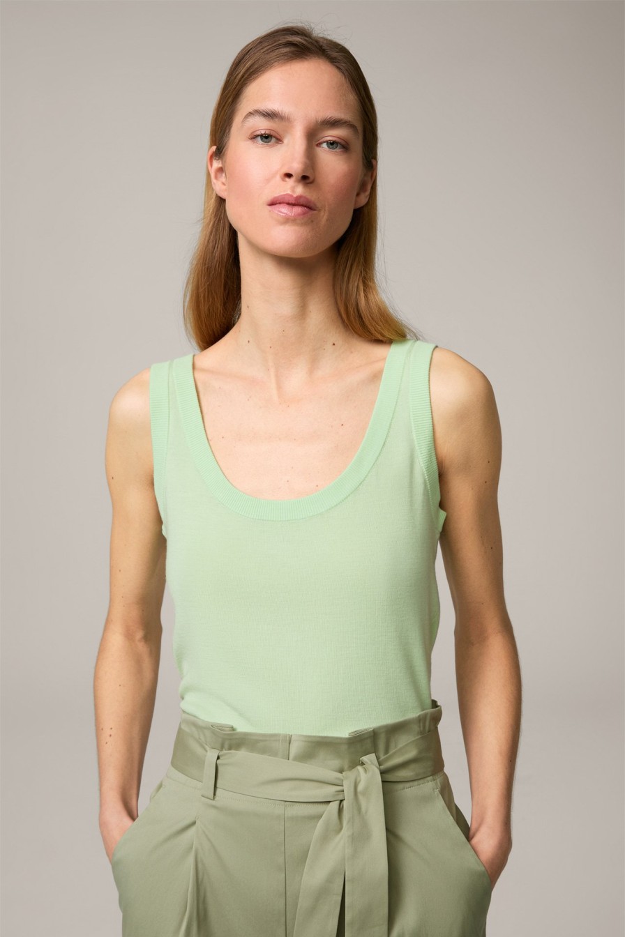 Hot Windsor Merino Knitted Top In Light Green