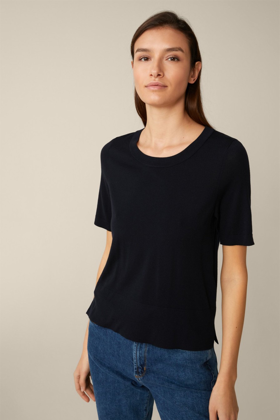 Hot Windsor Merino Knit Shirt In Navy