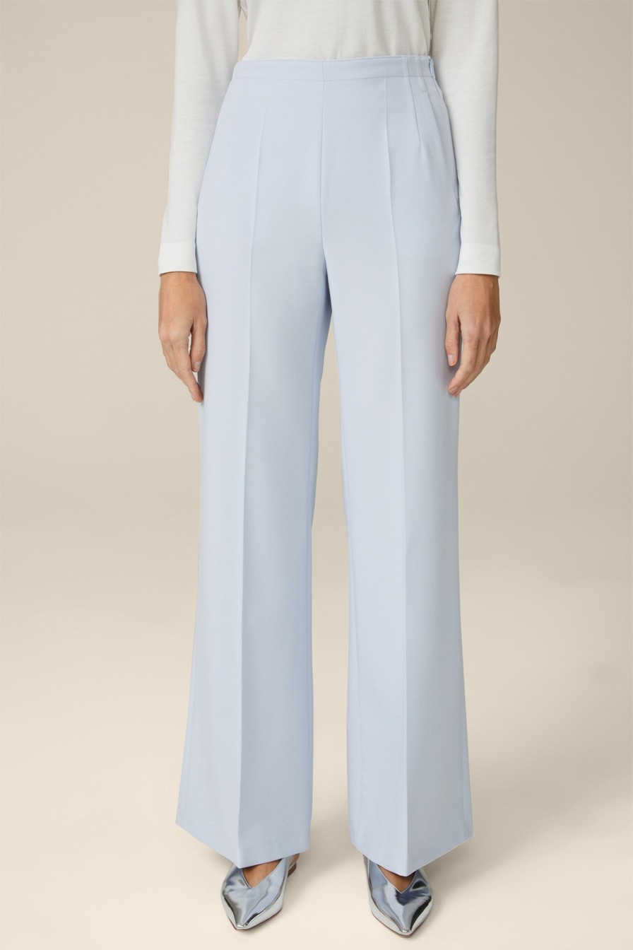 New Windsor Crepe Marlene Trousers In Light Blue