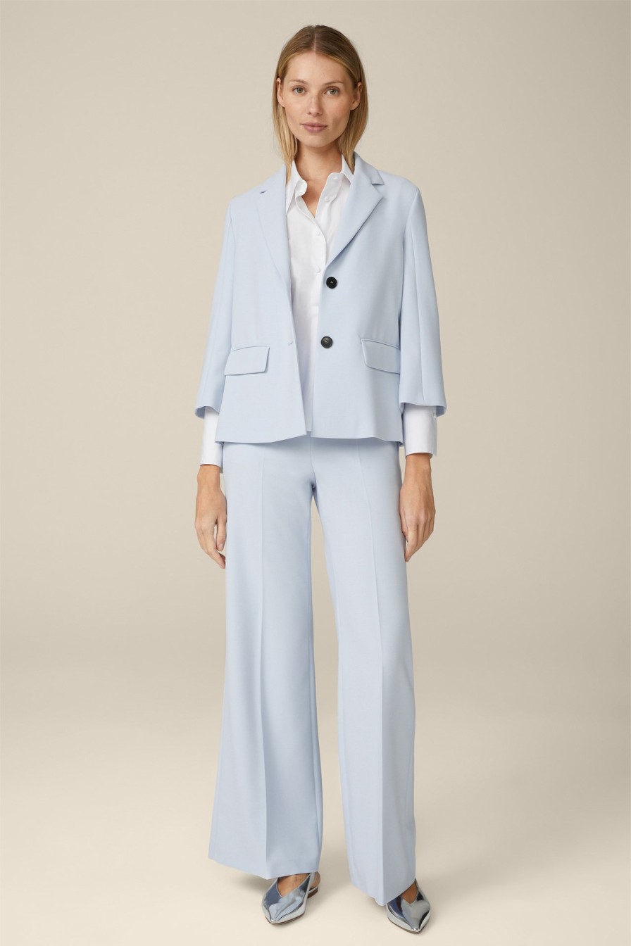 New Windsor Crepe Marlene Trousers In Light Blue