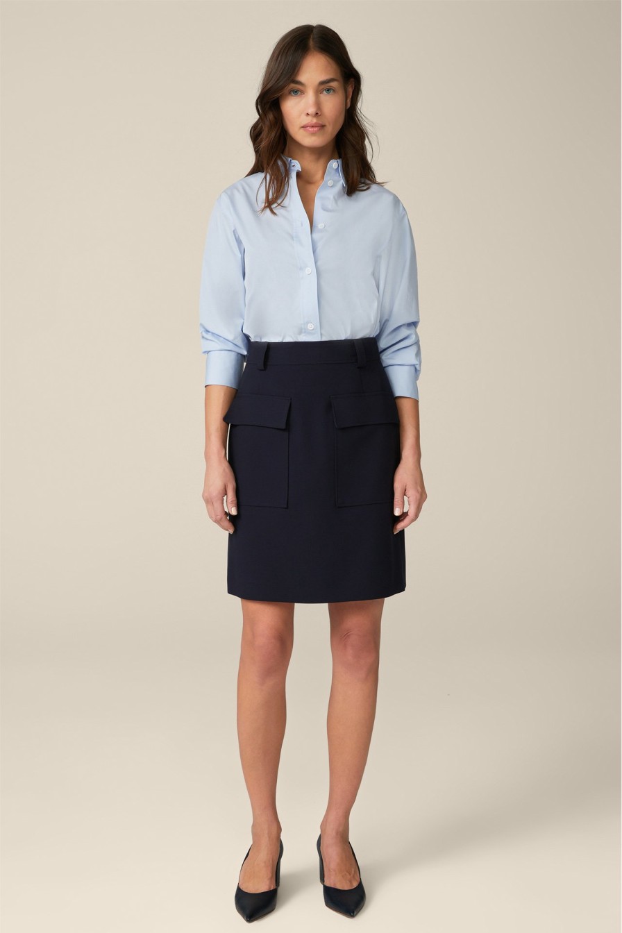 Online Windsor Crepe Mini Skirt In Navy