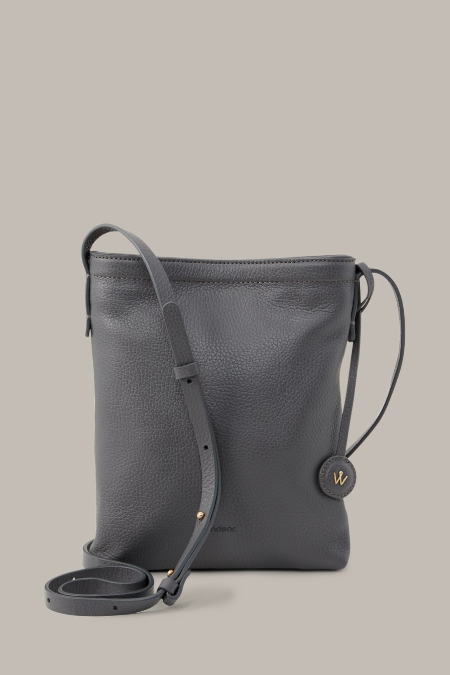 Clearance Windsor Crossbody Bag In Nappa Leather In Grey