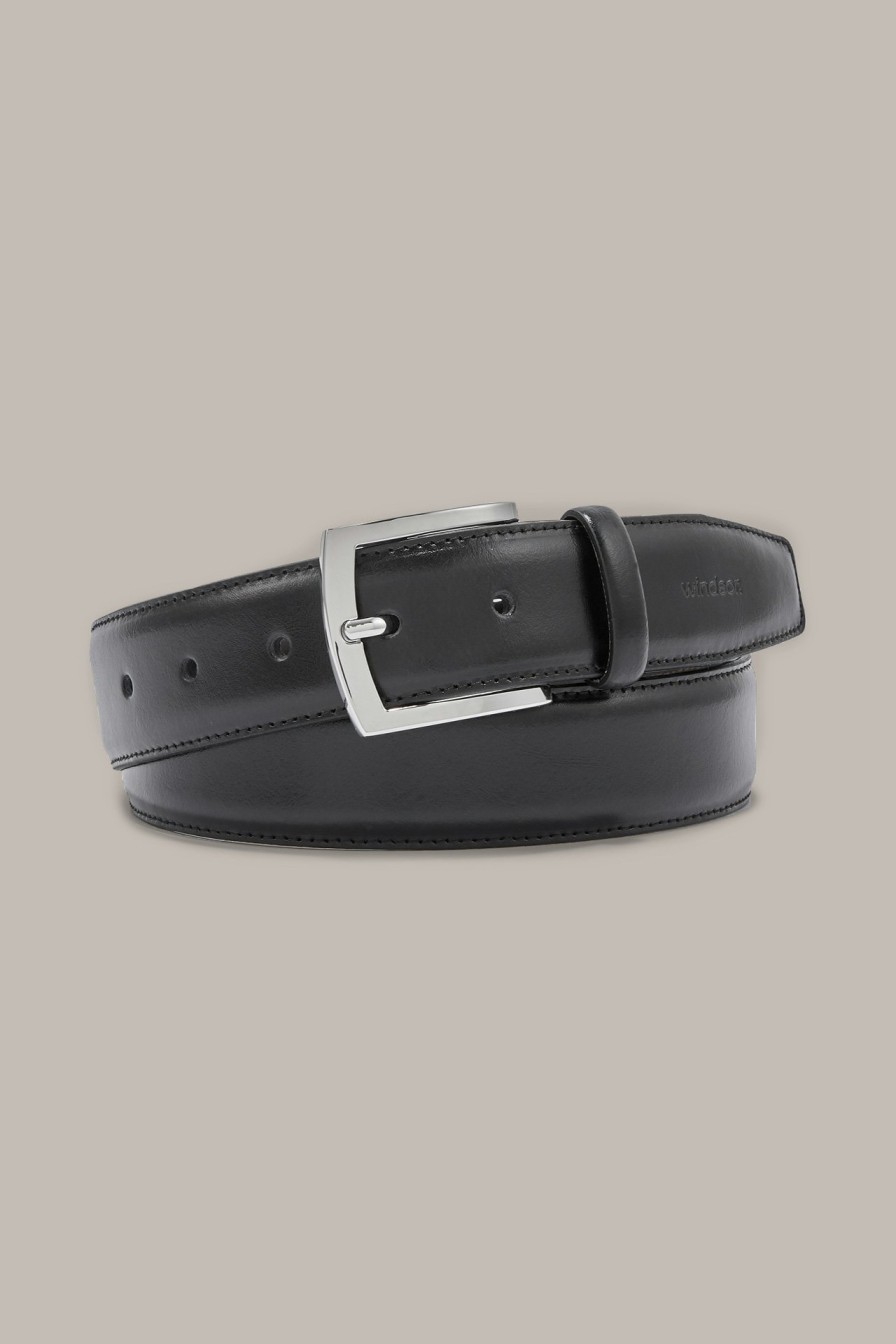 Clearance Windsor Black Leather Belt