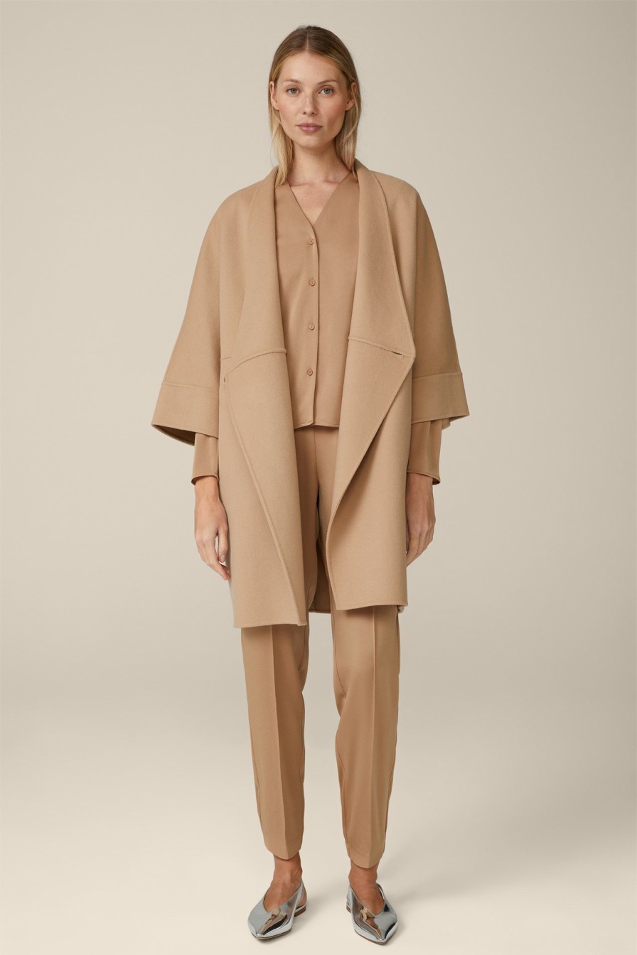 Hot Windsor Double-Cape Coat In Camel