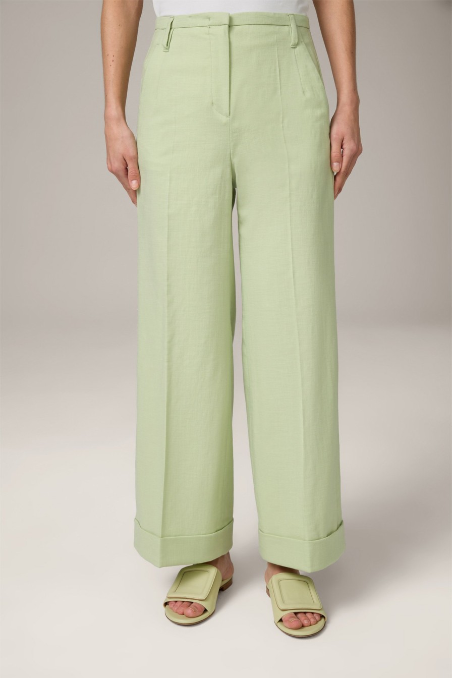 Hot Windsor Cotton Blend Culottes In Light Green