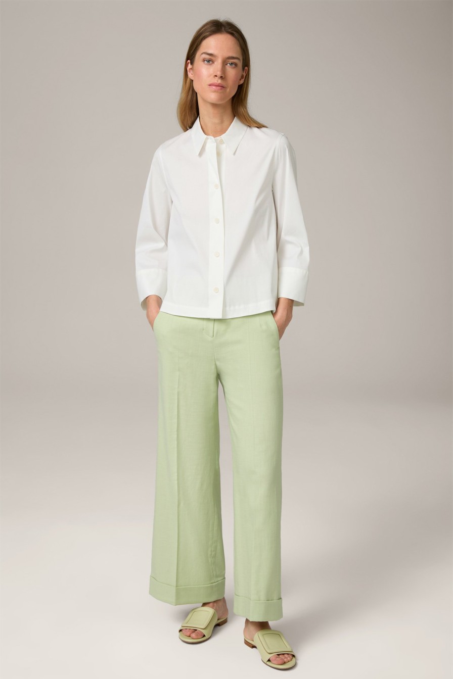 Hot Windsor Cotton Blend Culottes In Light Green