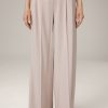 Hot Windsor Virgin Wool Palazzo Trousers In Taupe