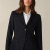 Clearance Windsor Virgin Wool Stretch Blazer In Navy