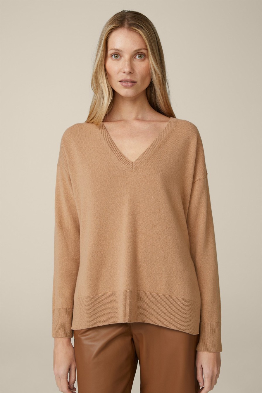 Clearance Windsor Cashmere Pullover In Camel