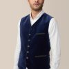 New Windsor Isar Traditional Costume Waistcoat In Mid-Blue