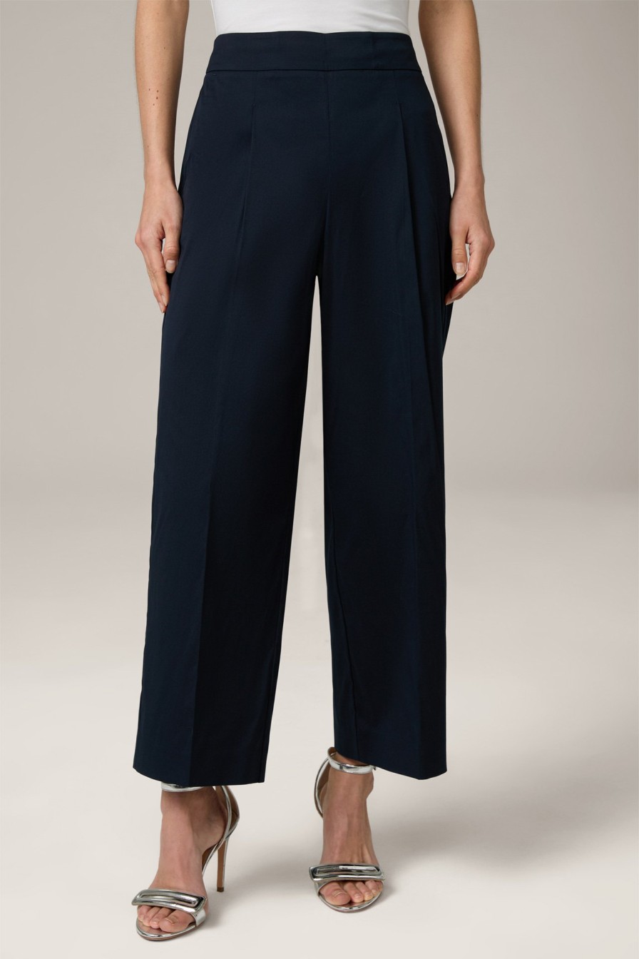 Wholesale Windsor Cropped Cotton Stretch Marlene Trousers In Navy