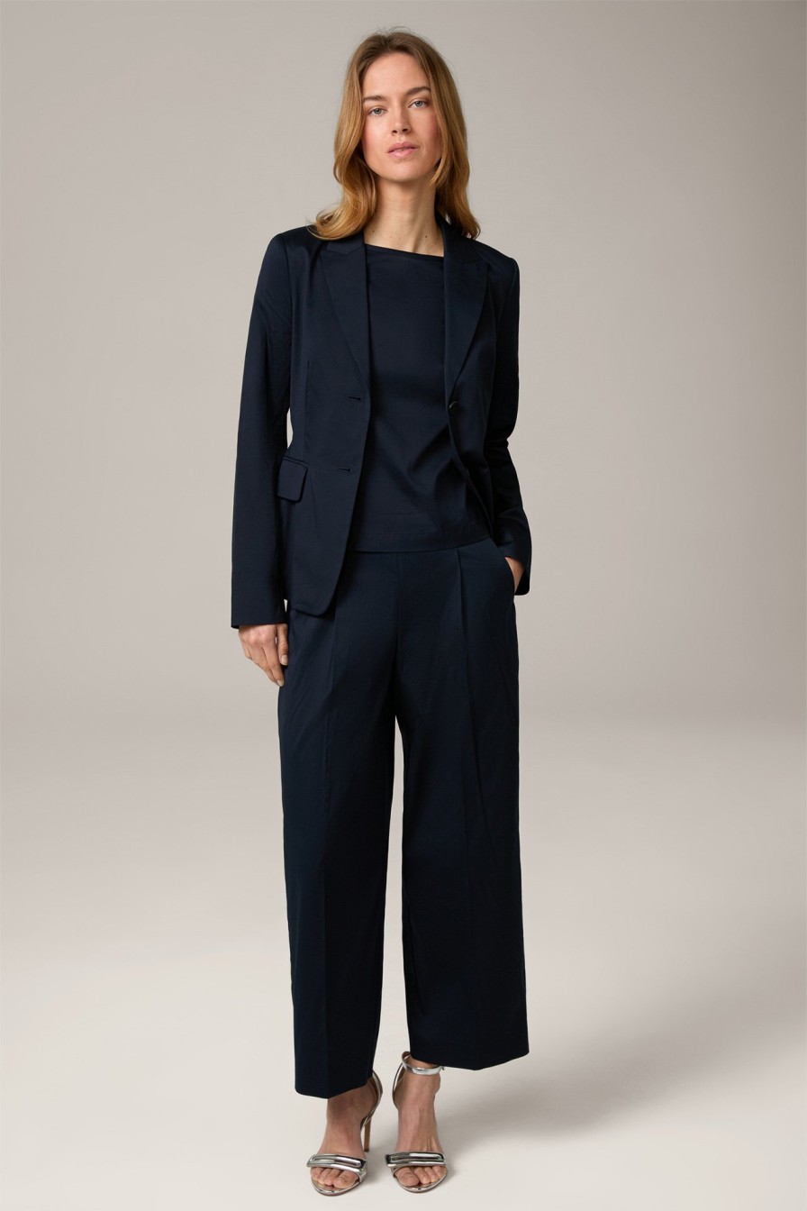 Wholesale Windsor Cropped Cotton Stretch Marlene Trousers In Navy