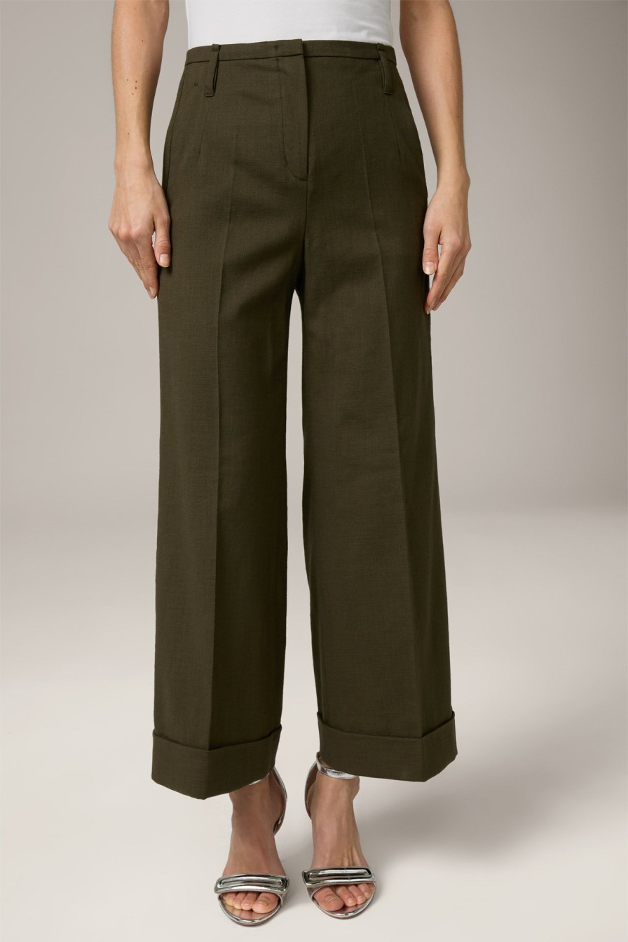 Online Windsor Cotton Blend Culottes In Olive