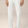 New Windsor Silvi Cotton Blend Trousers In Cream