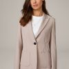 Best Windsor Crepe Blazer In Taupe