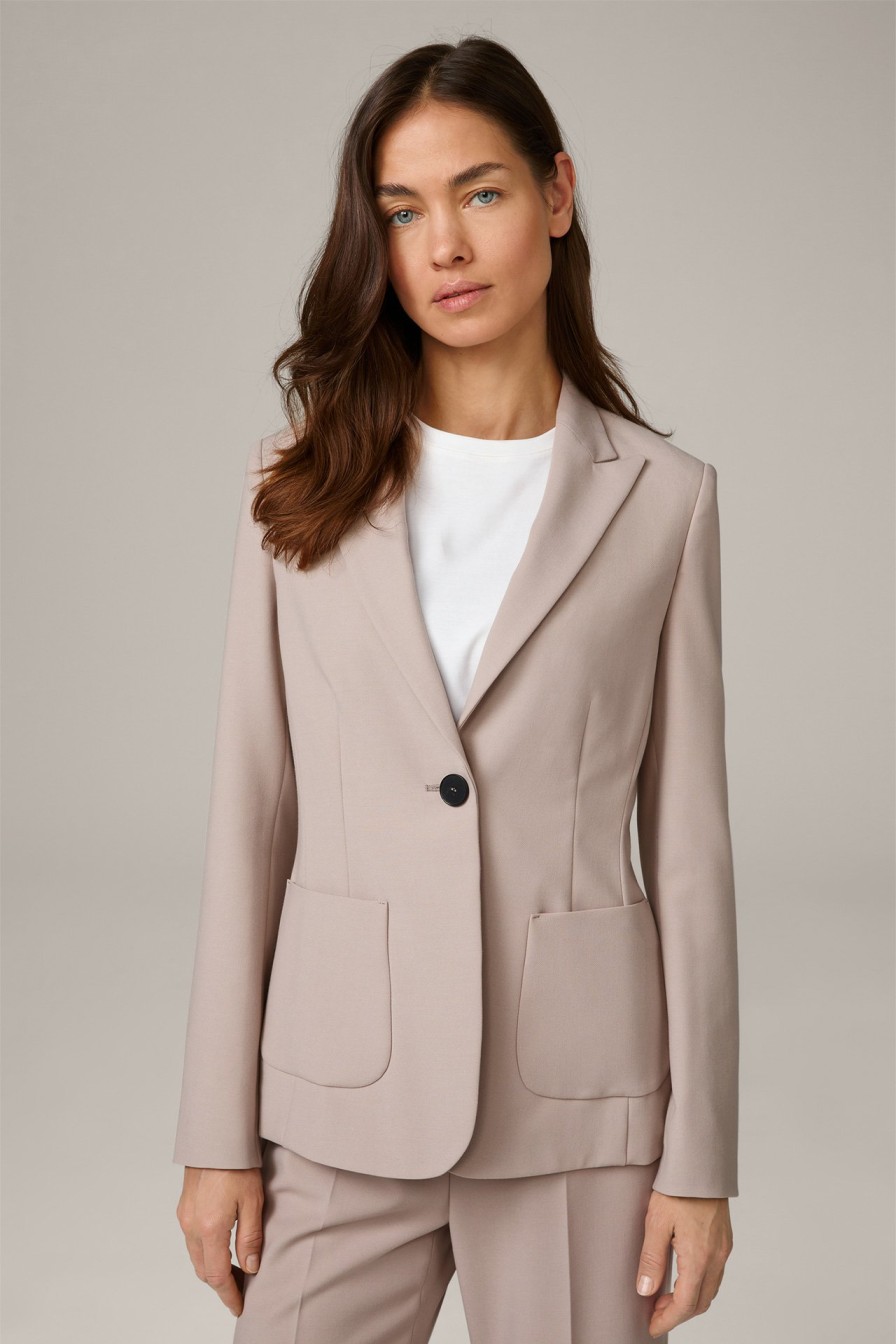 Best Windsor Crepe Blazer In Taupe