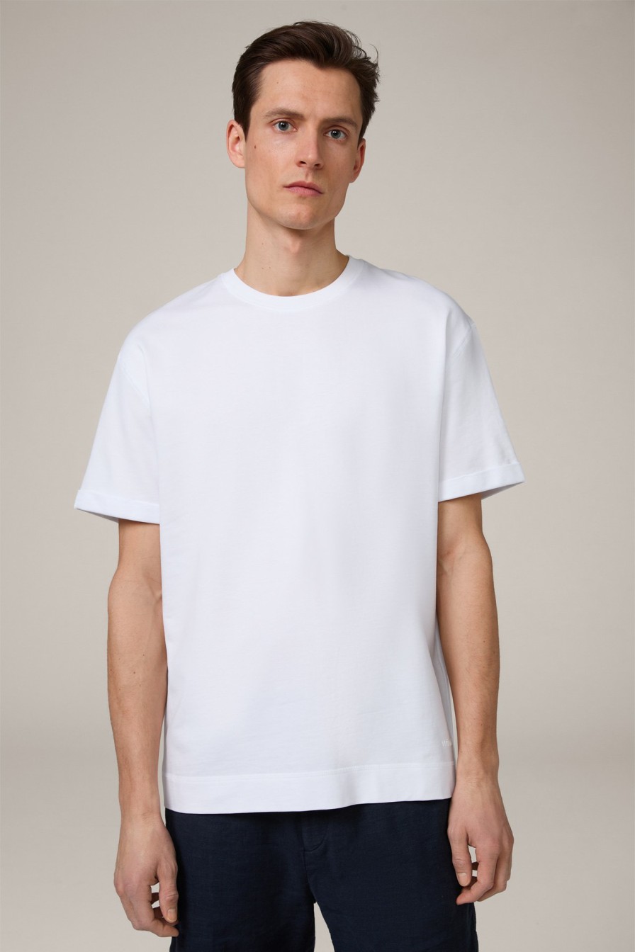 Clearance Windsor Sevo Lightweight Cotton Sweatshirt T-Shirt In White