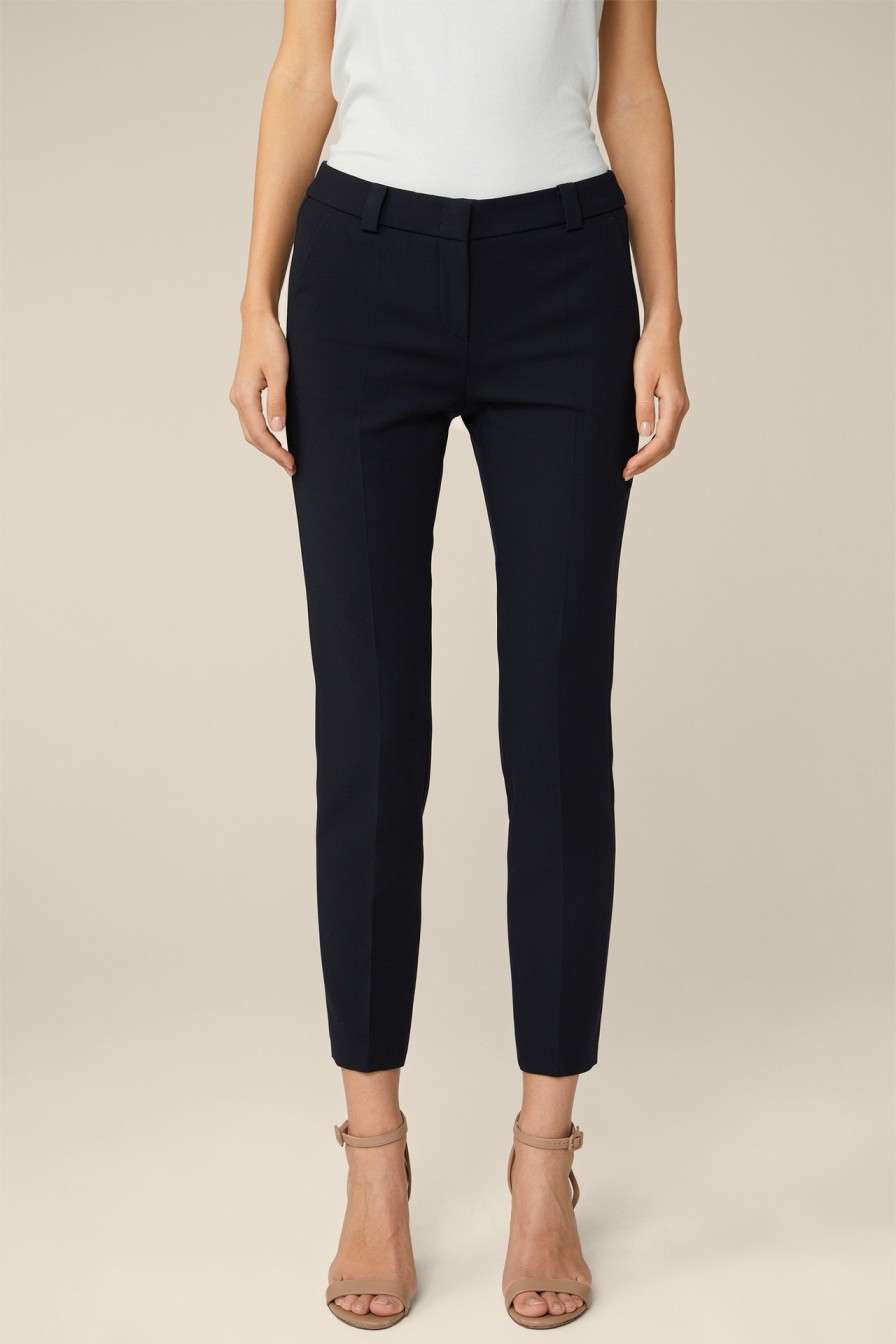 Hot Windsor Crepe Trousers In Navy