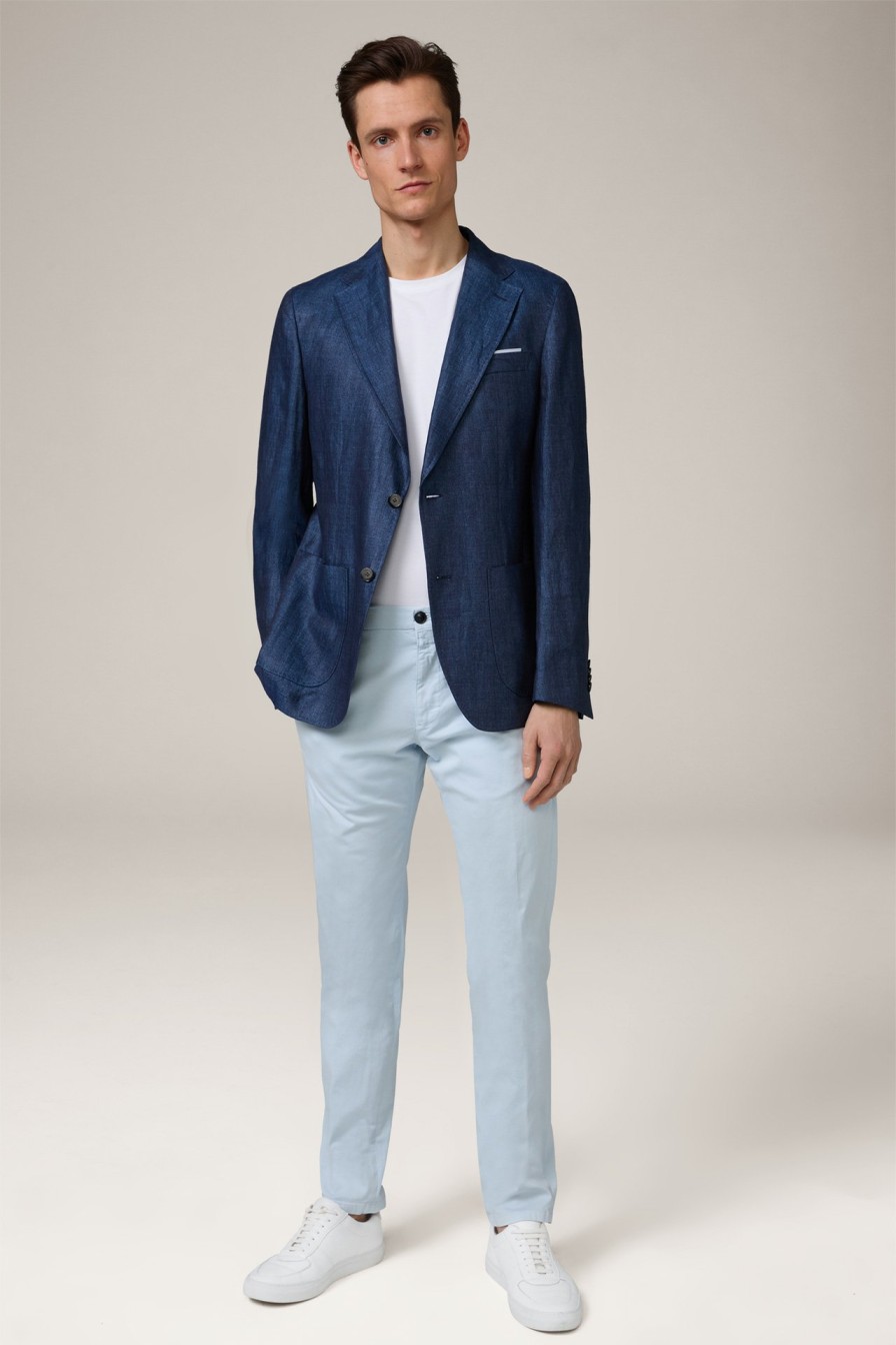 Clearance Windsor Giro Herringbone Linen Jacket In Blue