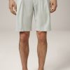 New Windsor Schio Virgin Wool Shorts With Pleats In Green