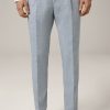 Online Windsor Silvi Modular Cotton Blend Trousers With Pleat-Front In A Navy And White Pattern