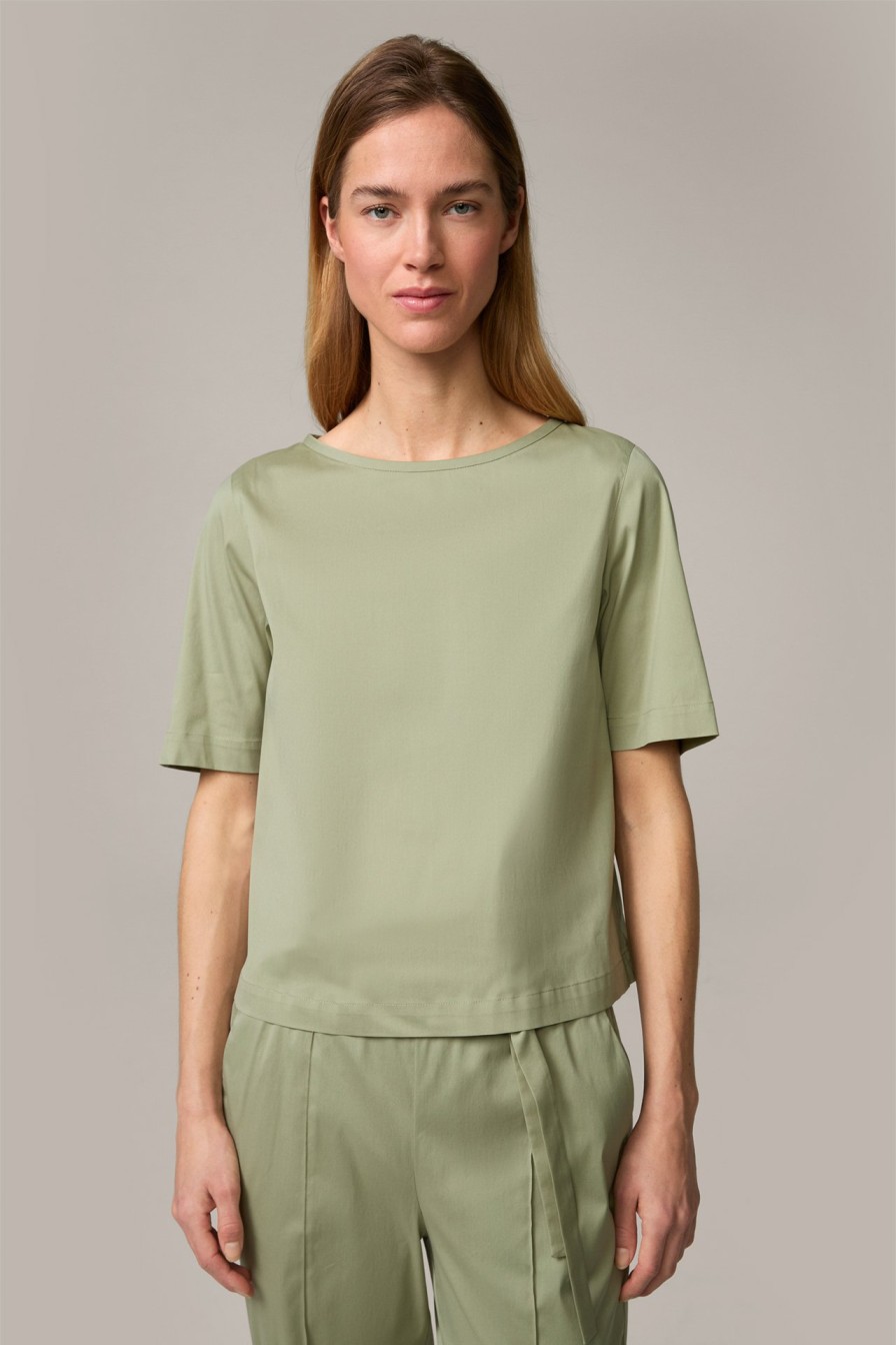 Clearance Windsor Cotton Stretch Blouse In Sage