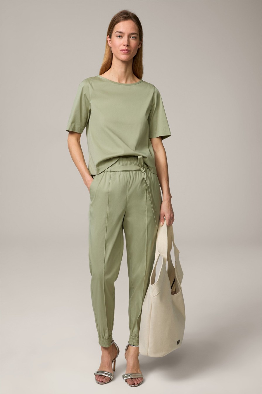 Clearance Windsor Cotton Stretch Blouse In Sage