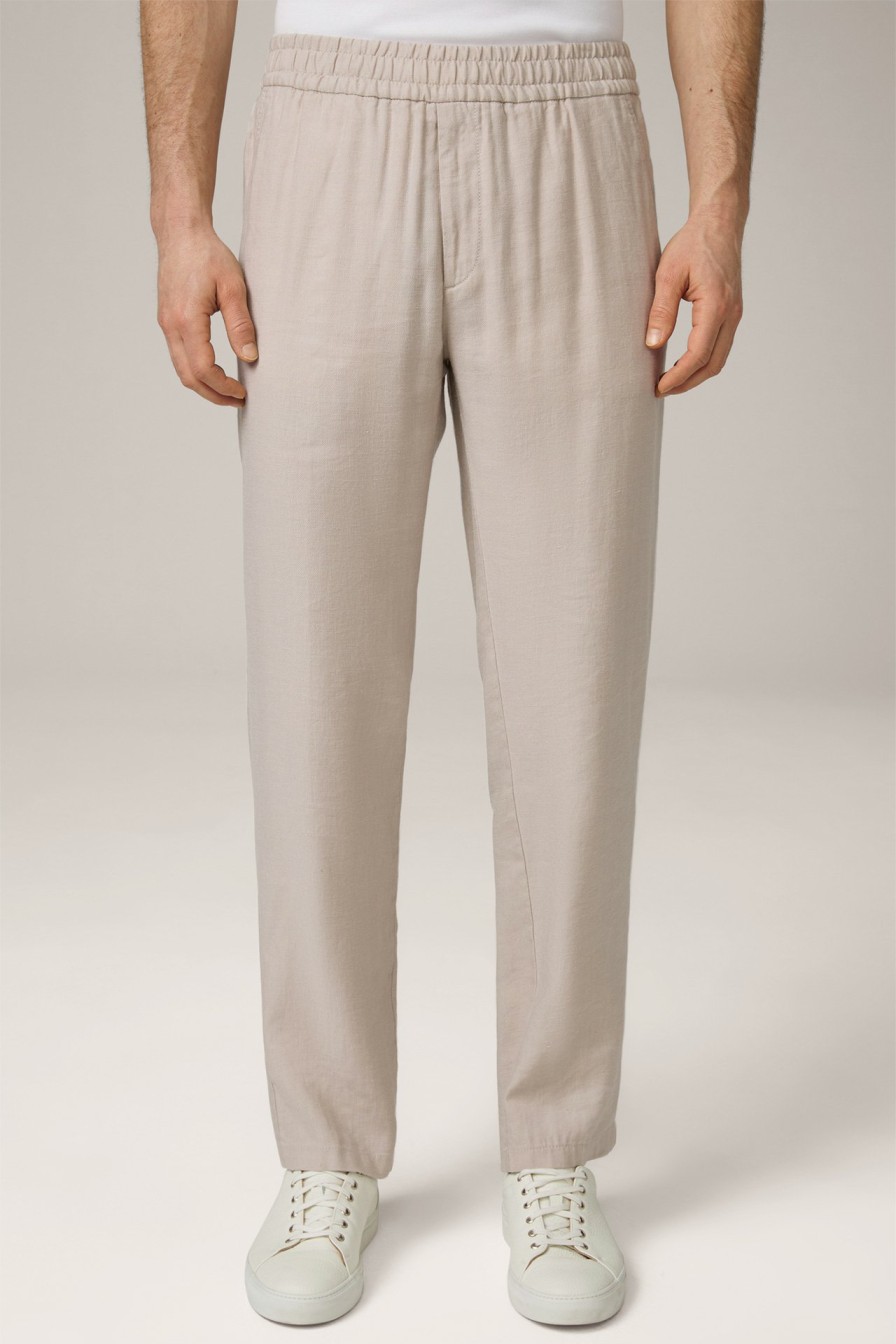 Clearance Windsor Scuro Linen Blend Trousers In Beige