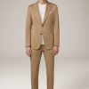 Best Windsor Cotton Blend Seo-Bene Suit In Camel Brown