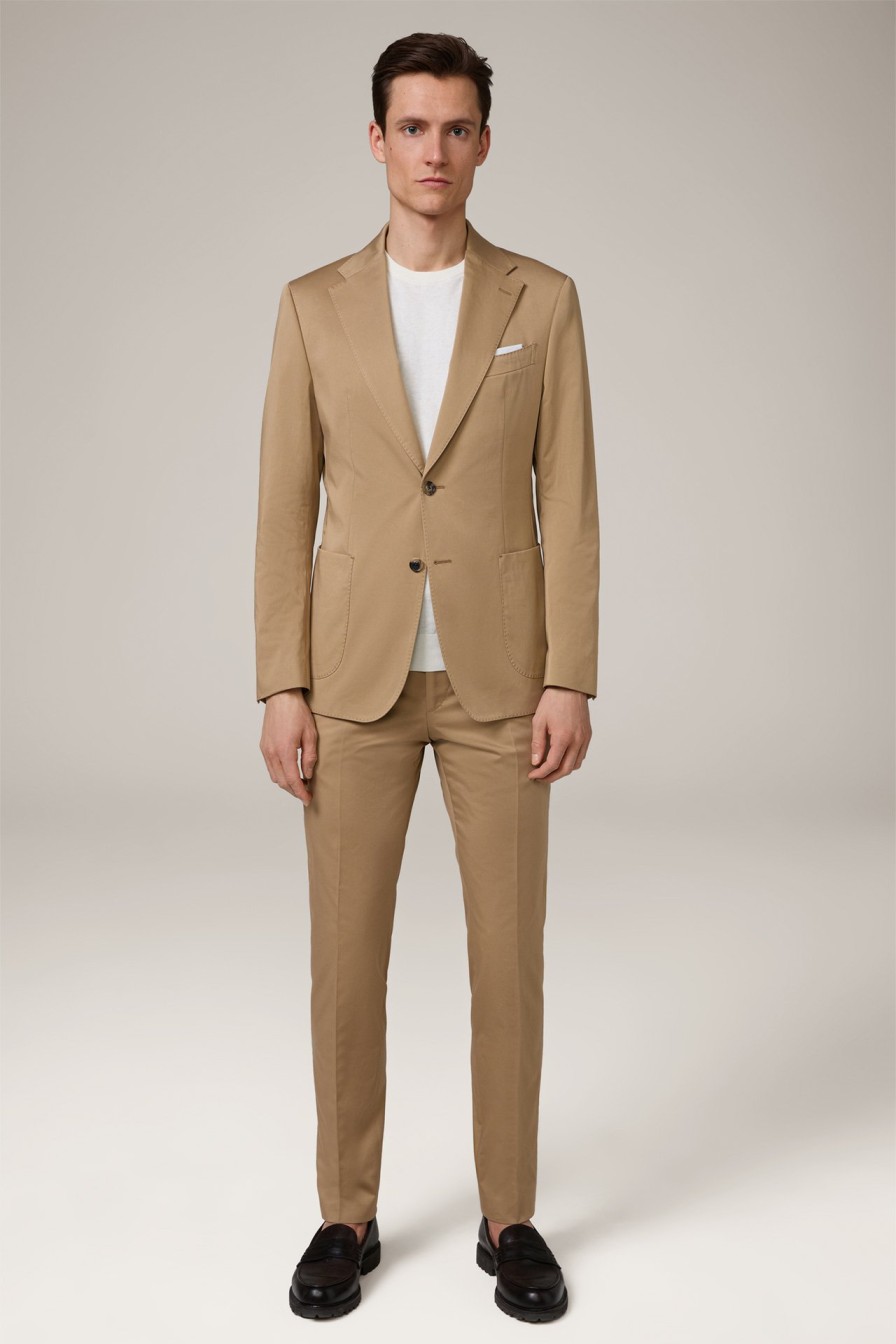 Best Windsor Cotton Blend Seo-Bene Suit In Camel Brown