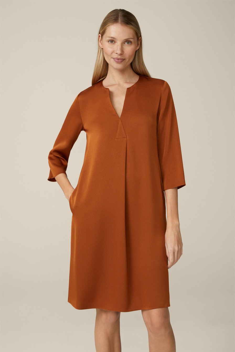 Clearance Windsor A-Line Crepe Dress In Copper