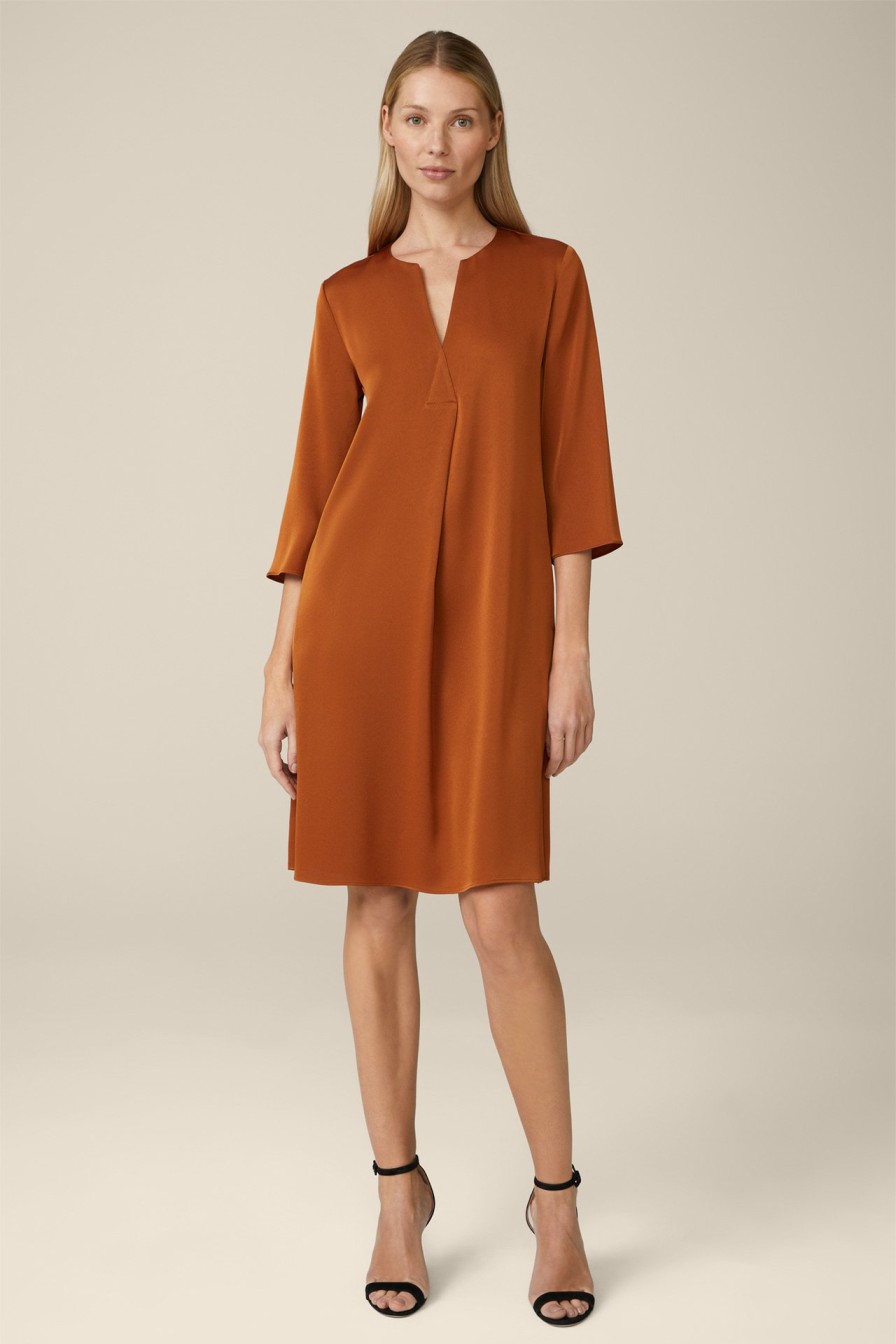 Clearance Windsor A-Line Crepe Dress In Copper