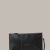 Online Windsor Nappa Leather Envelope Bag In Black