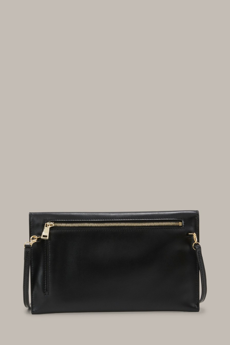 Online Windsor Nappa Leather Envelope Bag In Black