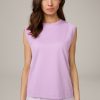 Online Windsor Cotton Interlock Shirt With Cap Sleeves In Lilac