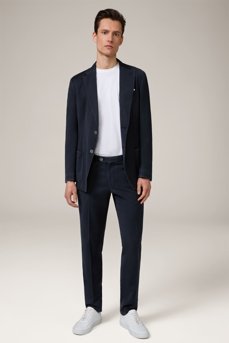 Online Windsor Frosted Wool Modular Santios Trousers In Navy