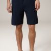 New Windsor Scurtino Linen Blend Shorts With Drawstring In Navy