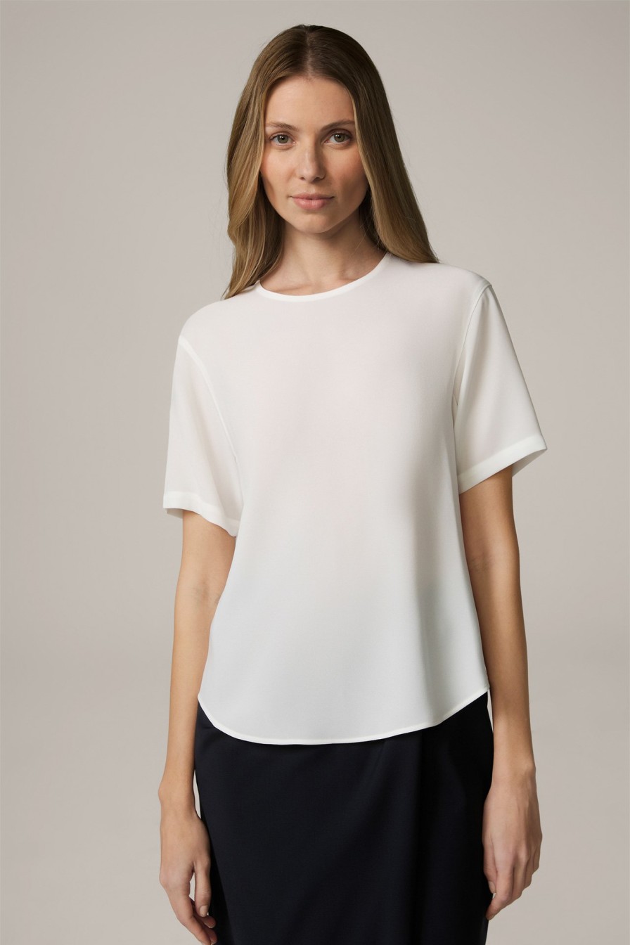 Hot Windsor Crepe Blouse In Ecru