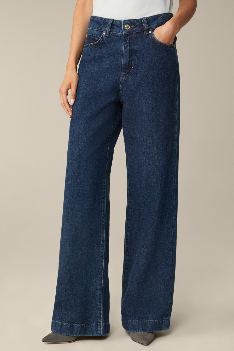 New Windsor Marlene Denim Trousers In A Blue Washed Look