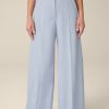 Hot Windsor Wool Stretch Palazzo Trousers In Light Blue