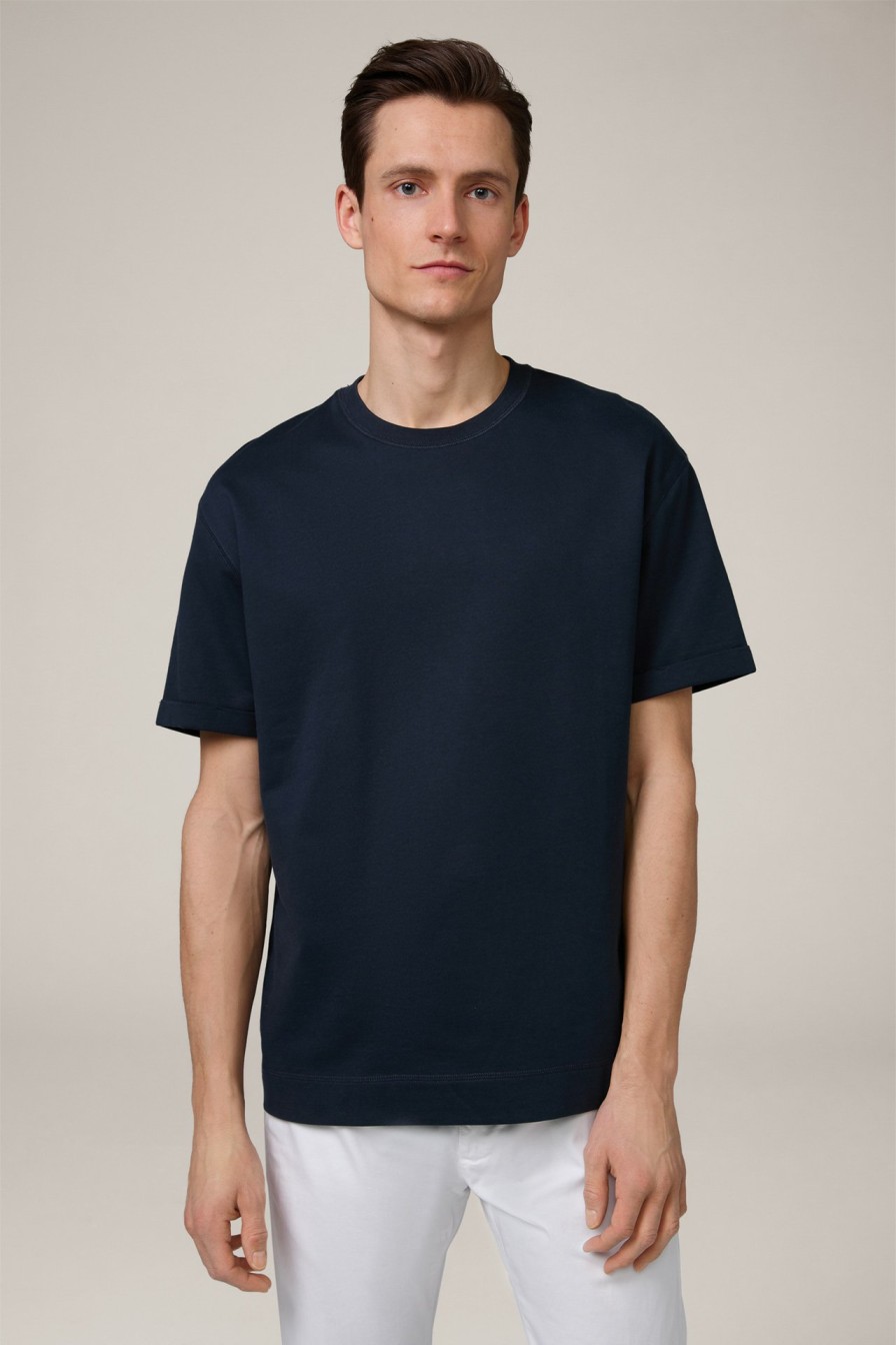 Clearance Windsor Sevo Lightweight Cotton Sweatshirt T-Shirt In Navy