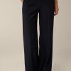 Clearance Windsor Viscose Blend Marlene Trousers In Navy