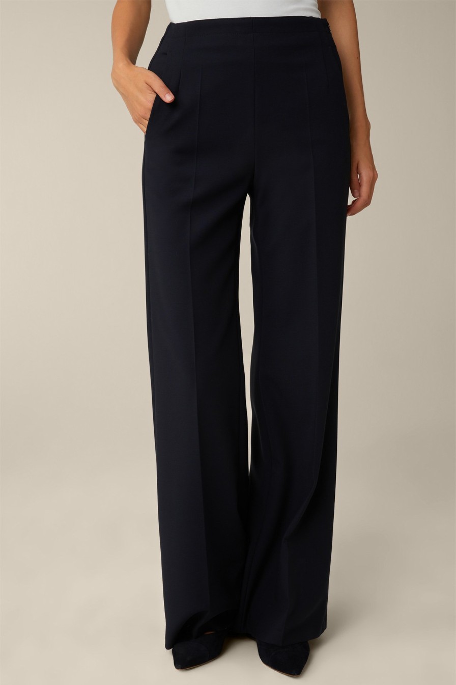 Clearance Windsor Viscose Blend Marlene Trousers In Navy