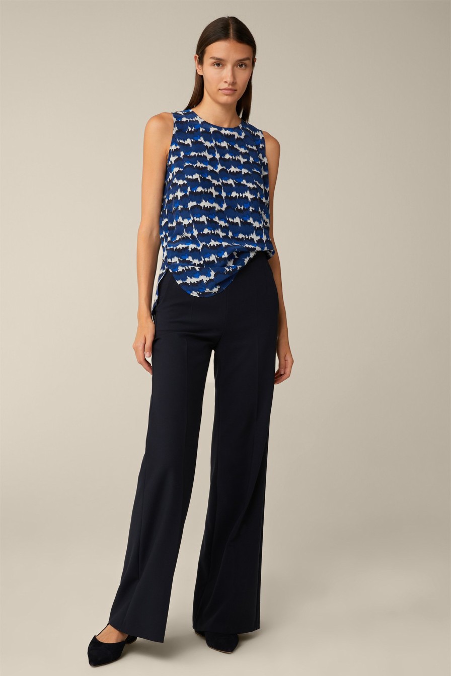 Clearance Windsor Viscose Blend Marlene Trousers In Navy