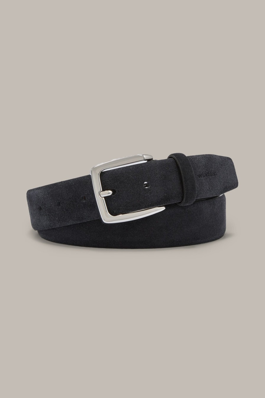 Clearance Windsor Velvety Suede Belt In Marine