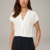 Clearance Windsor Crepe Blouse Top In Ecru